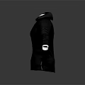 Black Hooded Coat with White Shirt Buttoned Front Pockets Modern Apparel Design