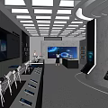 Modern Science and Technology Pavilion Telescope Exhibition Hall 3d model