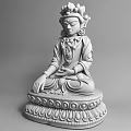 Golden Seated Buddha Sculpture With Intricate Details And Decorative Base