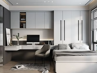 Modern Tatami Bedroom 3d model