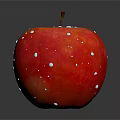 Daily Life Fresh Red Apple With Water Droplets On Shiny Surface And Dark Background