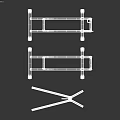 Modern Metal Decorative Ornament Display Set With Varied Stands For Home Decor