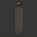Durable Skateboard With Black Deck Orange Edge And Smooth Wheels For Daily Use