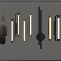 Black And Gold Metal Wall Lamps With Modern Sleek Designs And Various Shapes