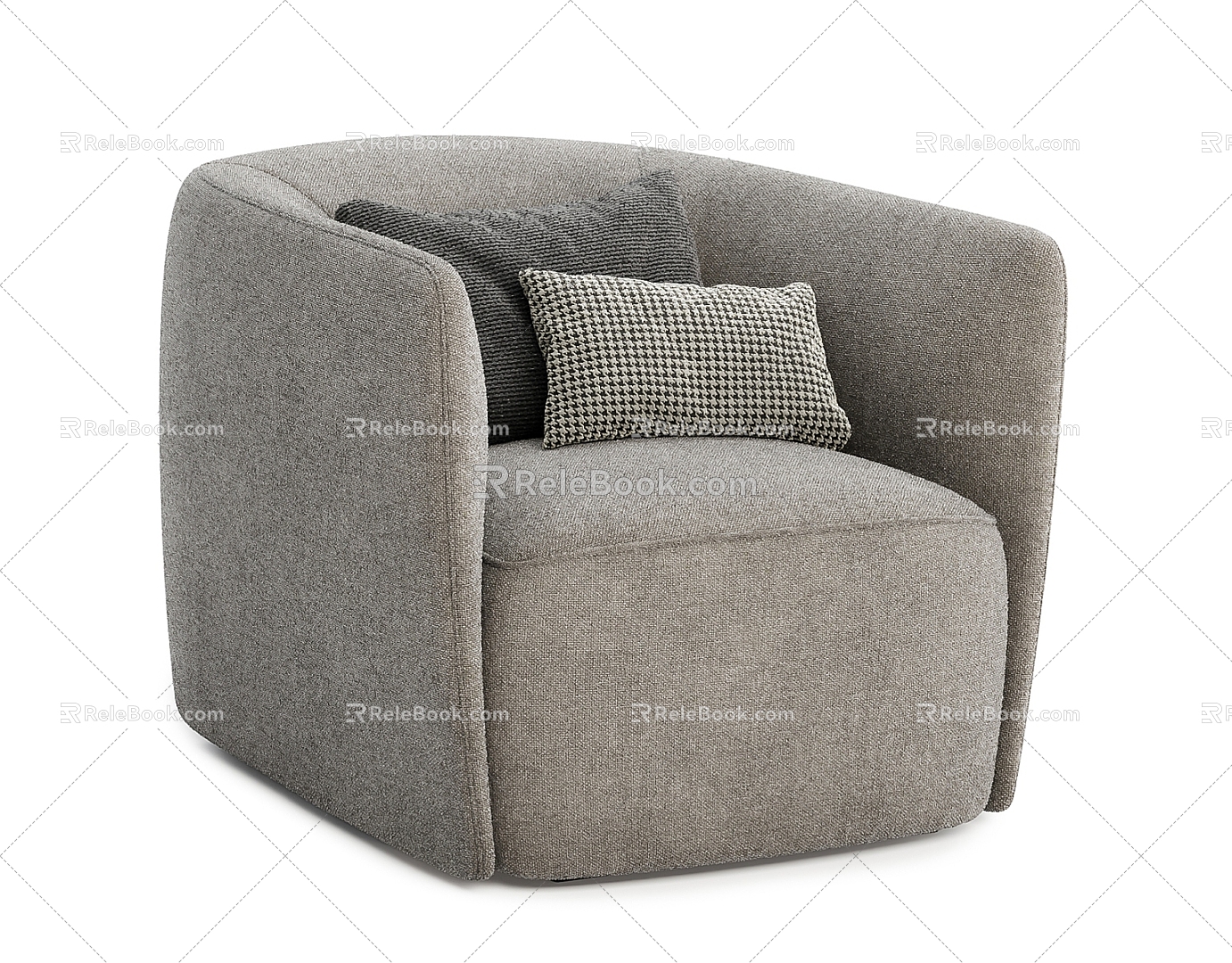 Modern Single Sofa Fabric Single Sofa Fabric Single Chair Fabric Leisure Chair 3d model