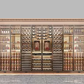 Elegant Modern Wine Cabinet With Glass Doors Metal Frame And Layered Wine Bottle Storage