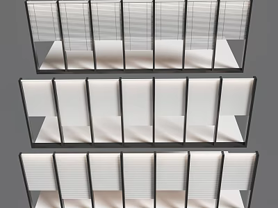 Floor To Ceiling Windows With Various Designs And Details 3d model