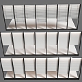 Curtain wall window shutter roller shutter dream curtain 3d model