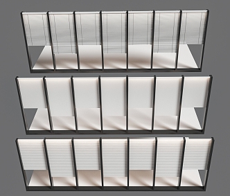 Curtain wall window shutter roller shutter dream curtain 3d model