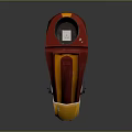 Red And Yellow Mechanical Arm With Metal Structure For Industrial Use