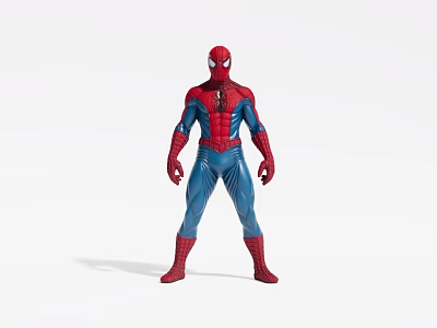 Spider Man Game and Movie Character Classic Red and Blue Suit Standing Superhero Figure 3d model