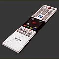 Toshiba TV Remote Control With White Design And Various Function Buttons