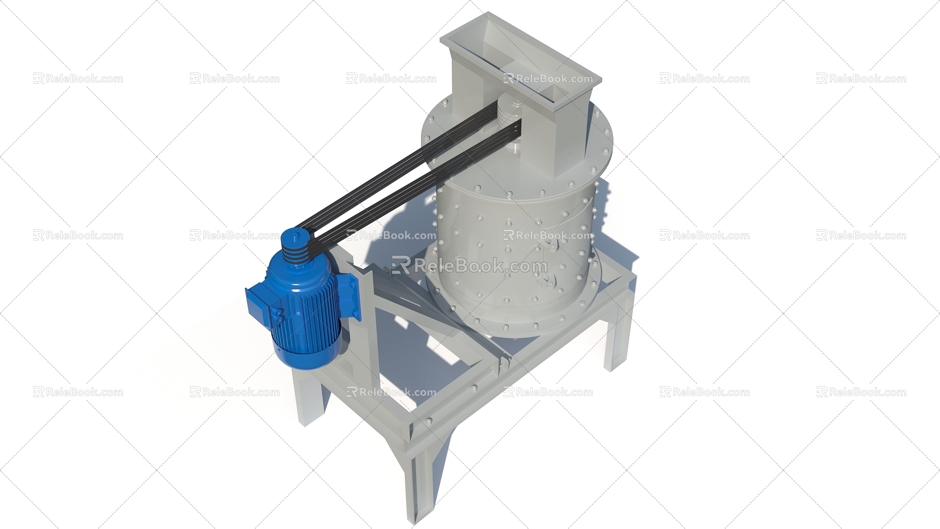 vertical crusher machinery equipment crusher 3d model