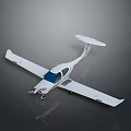 Lightweight White Small Aircraft With Transparent Cockpit And Two Wings Design