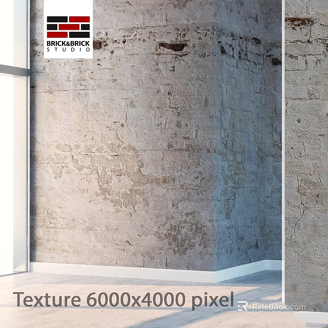 Brick Block Wall Component With Textured Surface For Rustic Modern Interior Design 3d model 