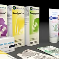 Pharmaceutical Medical Devices With Medicine Boxes Tablets And Ointment Tubes