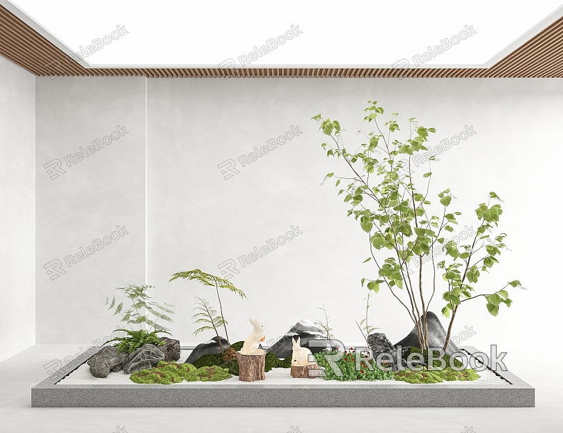 Modern landscape sketch interior landscape landscaping courtyard landscape sketch landscape tree model