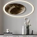 Light Luxury End View Table Entrance End View Cabinet 3d model