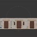 Architectural Stone Door And Window Frames With Beige Textured Decorative Design