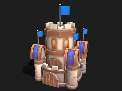 Modern Cartoon Castle 3d model Modern Cartoon Castle 3d model