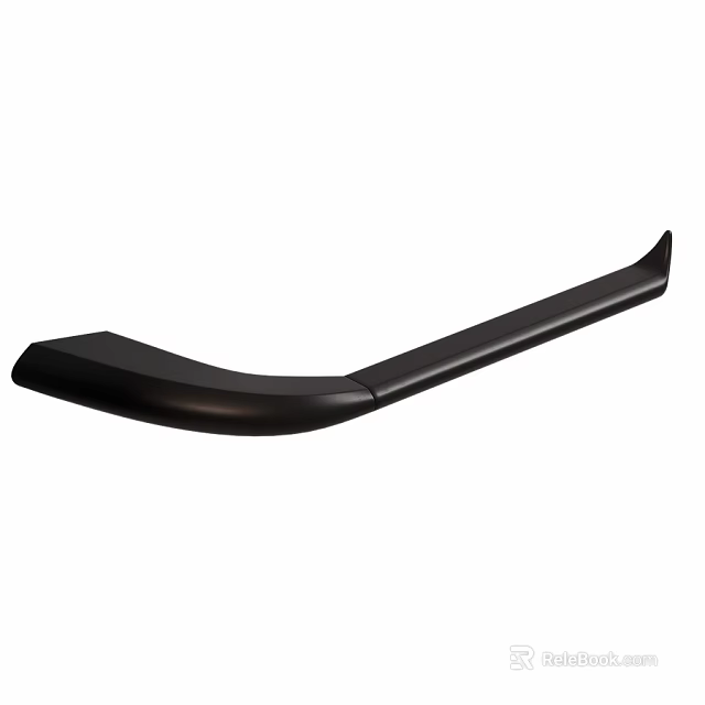 Black Long Handle Tool for Washing Daily Use and Household Cleaning 3d model 