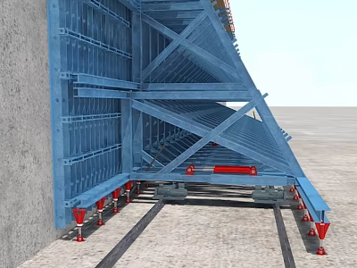 Construction formwork system unilateral support 3d model Construction formwork system unilateral support 3d model