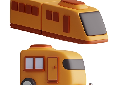 Train Motor Vehicle Cartoon Motor Vehicle Toy Car 3d model