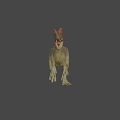 Horned Dinosaur 3D Model With Detailed Skin Texture And Standing Pose