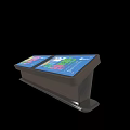 Public Facility Interactive Touch Table With Dual Screens For Information 3d model