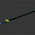 Futuristic Laser Sword Design With Green Glowing Beam Golden Hilt And Blue Accents