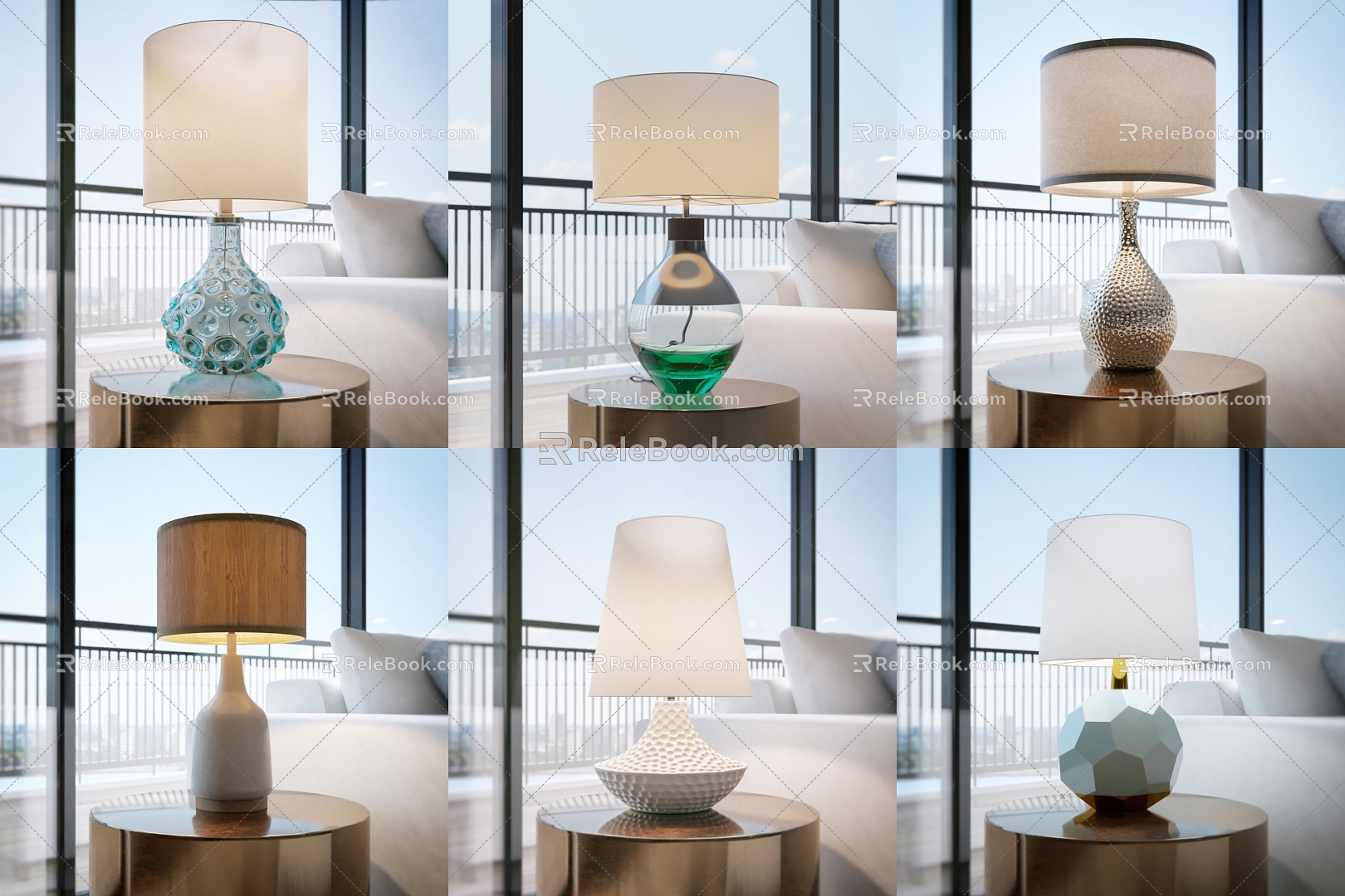 Nordic Table Lamp Combination 3d model