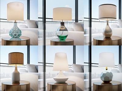 Nordic Table Lamp Combination 3d model