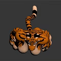 Anthropomorphic Tiger Character 3D Model With Striped Fur And Humanoid Form 3d model