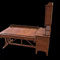 Spacious Vintage Wooden Desk With Upper Bookshelf Drawers And Classic Design