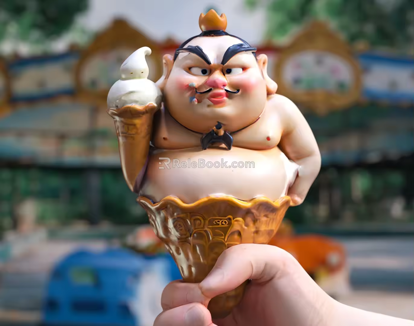 Taiyi real person ice cream hand-held doll which zha B real person which zha which zha which hand-held zha magic child making sea which movie which hand-held 3d model