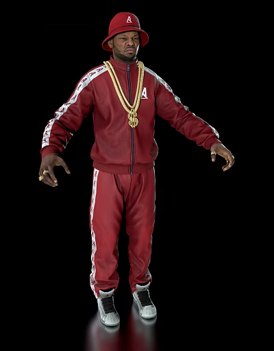 Modern Black Rapper Modern Realistic African Black Man Fashion Rapper 3d model
