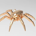 Golden Spider Shaped Metallic Decorative Ornament Set For Modern Home Decor