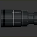 Blue And Black Spaceship Parked In Dark Space Station Tunnel With Large Circular Structure