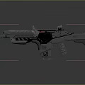 Futuristic Sci Fi Rifle With Advanced Mechanical Structure Tactical Scope And Metallic Gray Finish