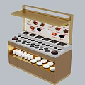 Modern Hotpot Restaurant Sauce Station With Assorted Seasoning Compartments And Storage Cabinets
