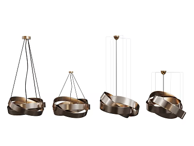 Modern Metal Chandeliers With Various Decorative Designs For Home Interior Decor 3d model