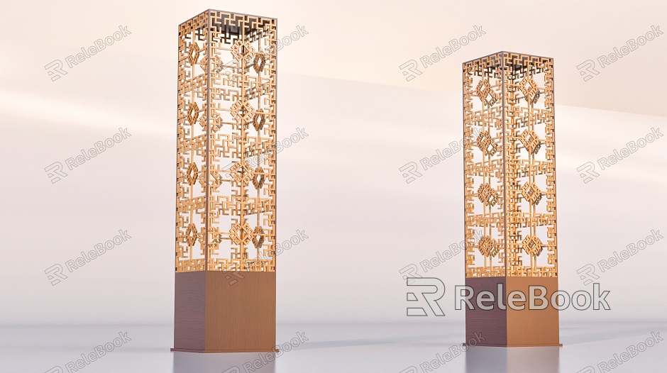 new chinese style column landscape column model