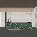 Modern Front Desk 3d model