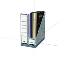 File Organizer With Colorful Files And Fellow Magazine For Office Storage