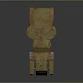 Green Military Tank Model with Red Star COB Markings and Two Cylindrical Top Structures