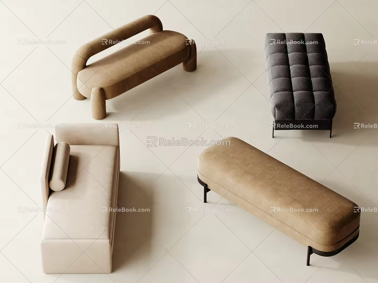 Modern Stool 3d model