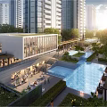 Modern Residential Area Hangzhou Xiaoshan Rongxin Residential Project Main Push and Split 3d model