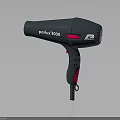 Parlux 3000 Black Hair Dryer With Red Accents And Ergonomic Handle Design
