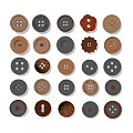 Colorful Assorted Buttons With Different Shapes Vintage Patterns And Craft Uses