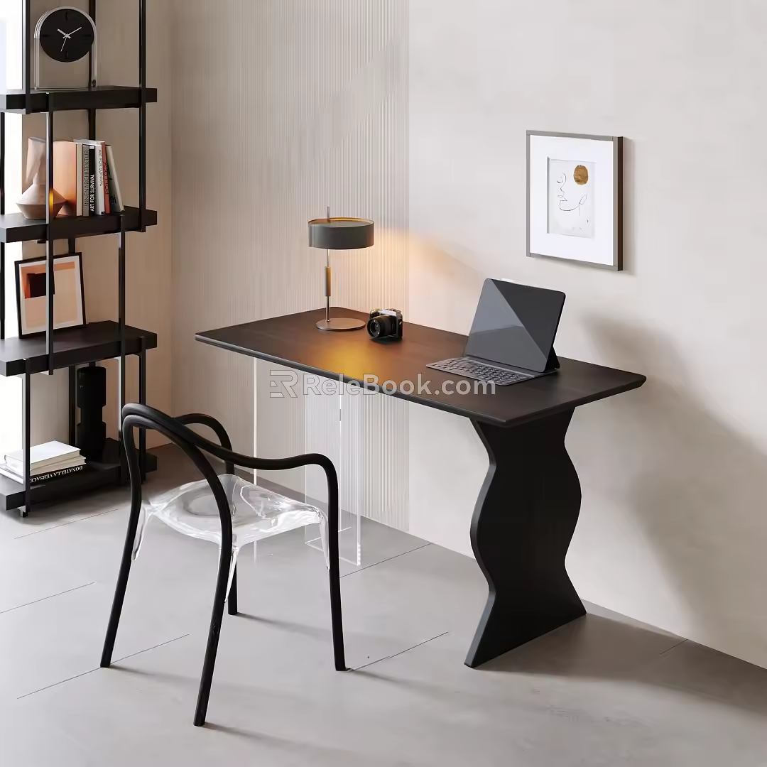 Desk and chair combination 3d model